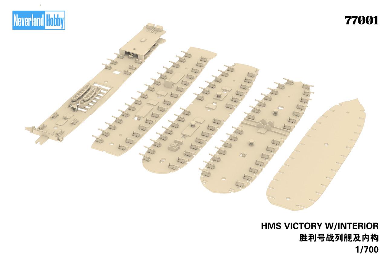 1/700 Neverland Hobby HMS Victory Sailing Ship w/Interior Plastic