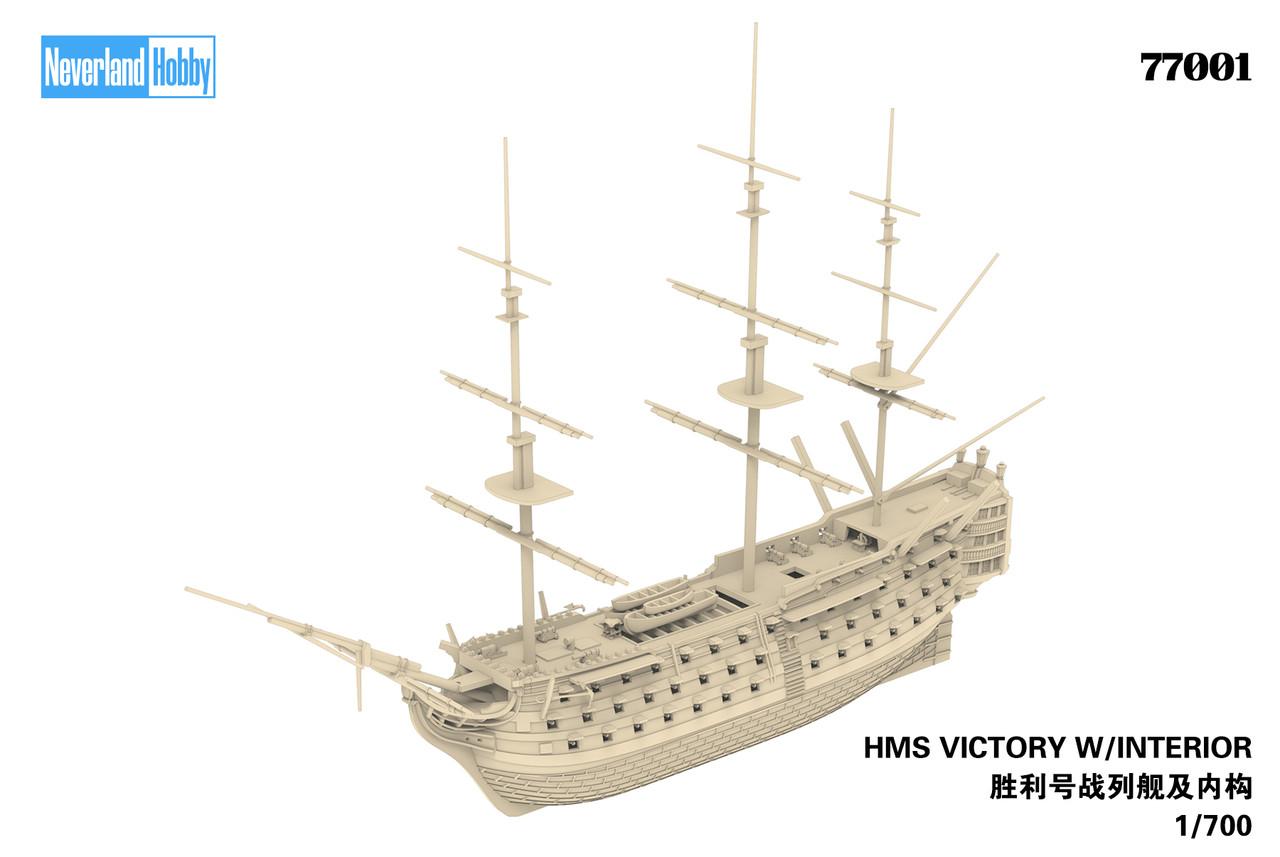 1/700 Neverland Hobby HMS Victory Sailing Ship w/Interior Plastic
