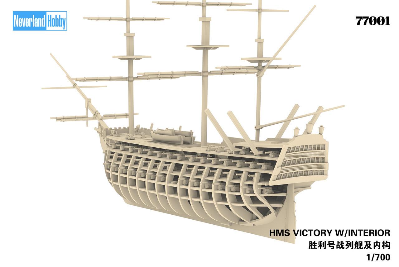 1/700 Neverland Hobby HMS Victory Sailing Ship w/Interior (DX