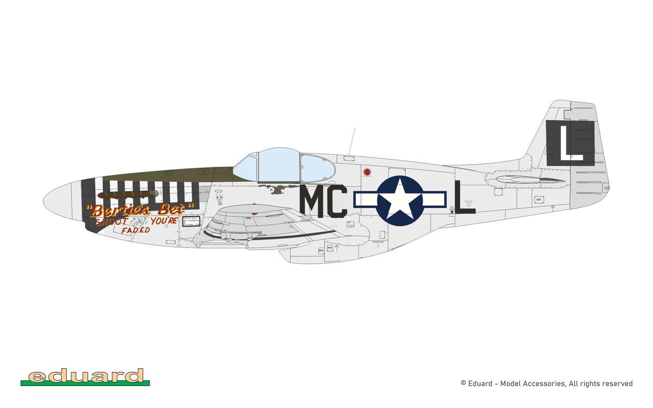 1/48 Eduard P-51B/C Mustang w/ Dorsal Fin Plastic Model Kit