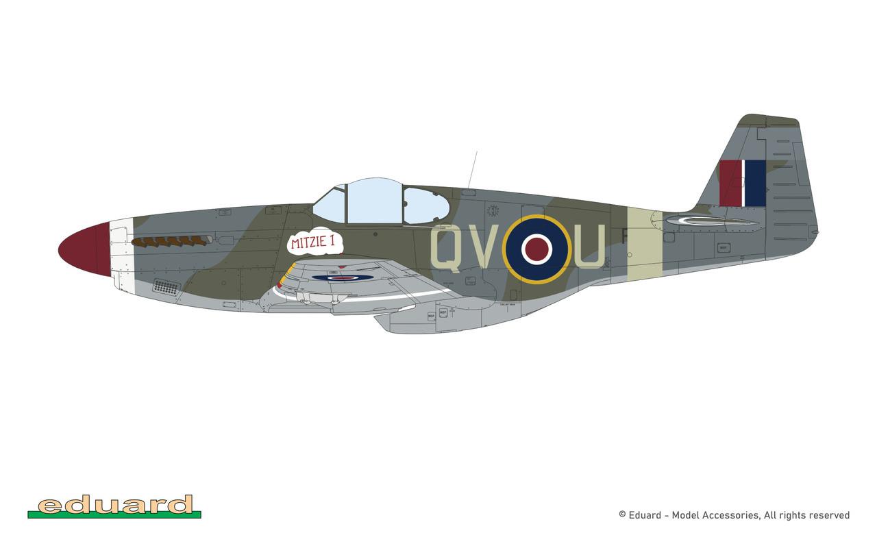 P-51 MUSTANG モデルキット Model Kit Avião U.S. P-51D Mustang (Grã-Bretanha 1945) 1:72 Forces