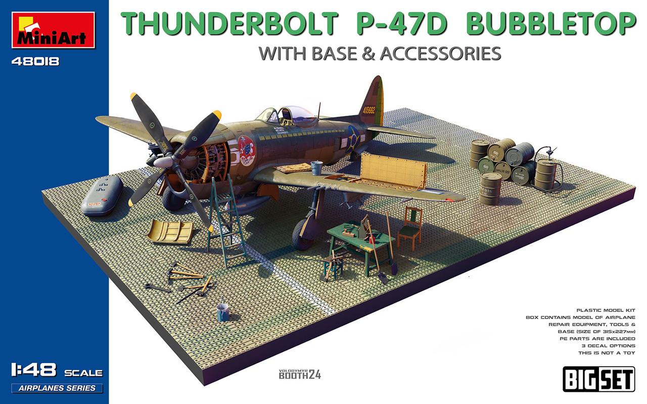 1/48 Miniart P-47D Thunderbolt Bubbletop Diorama Plastic Model Kit