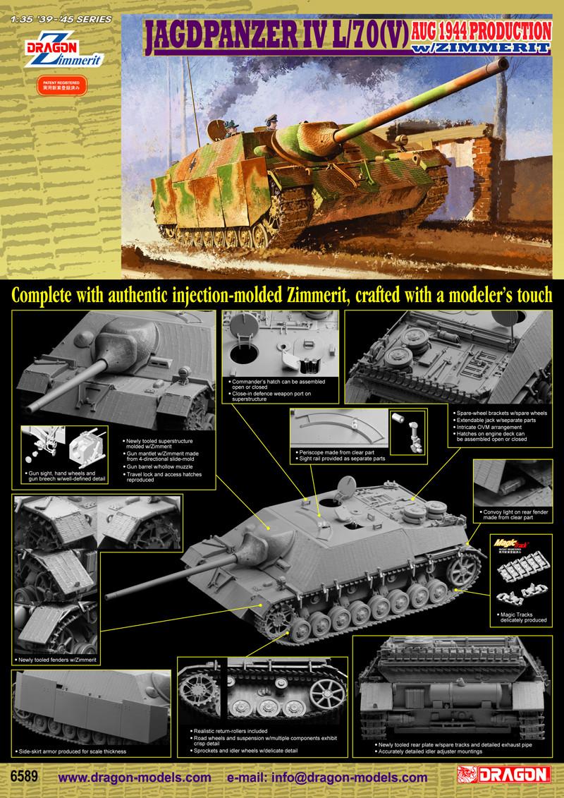 DRAGON Jagdpanzer IV L/70(V) 1:35 GW値引 1/35 Dragon JAGDPANZER IV L/70(V) w/ZIMMERIT - Squadron.com
