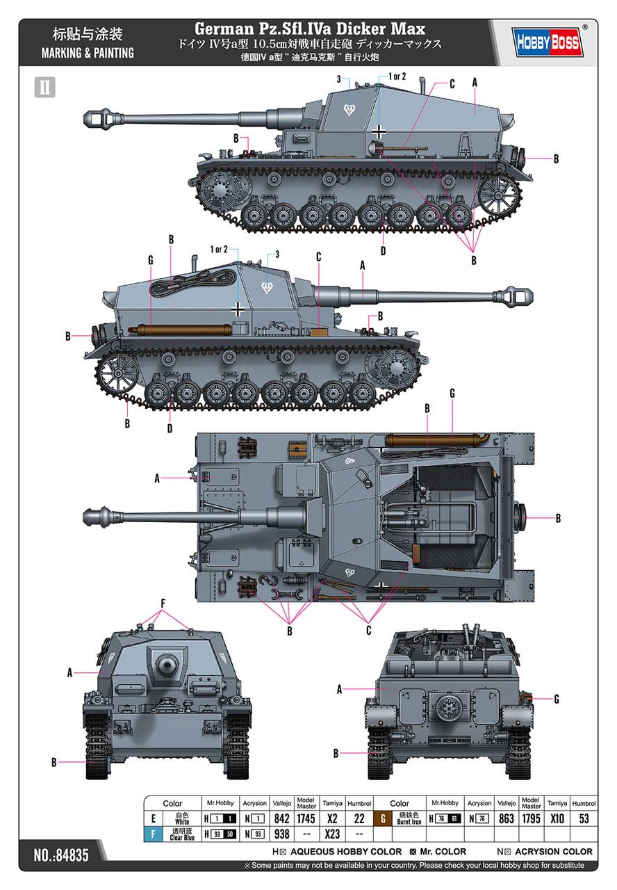 1/48 Hobbyboss German Pz.Sfl.Iva Dicker Max Plastic Model Kit