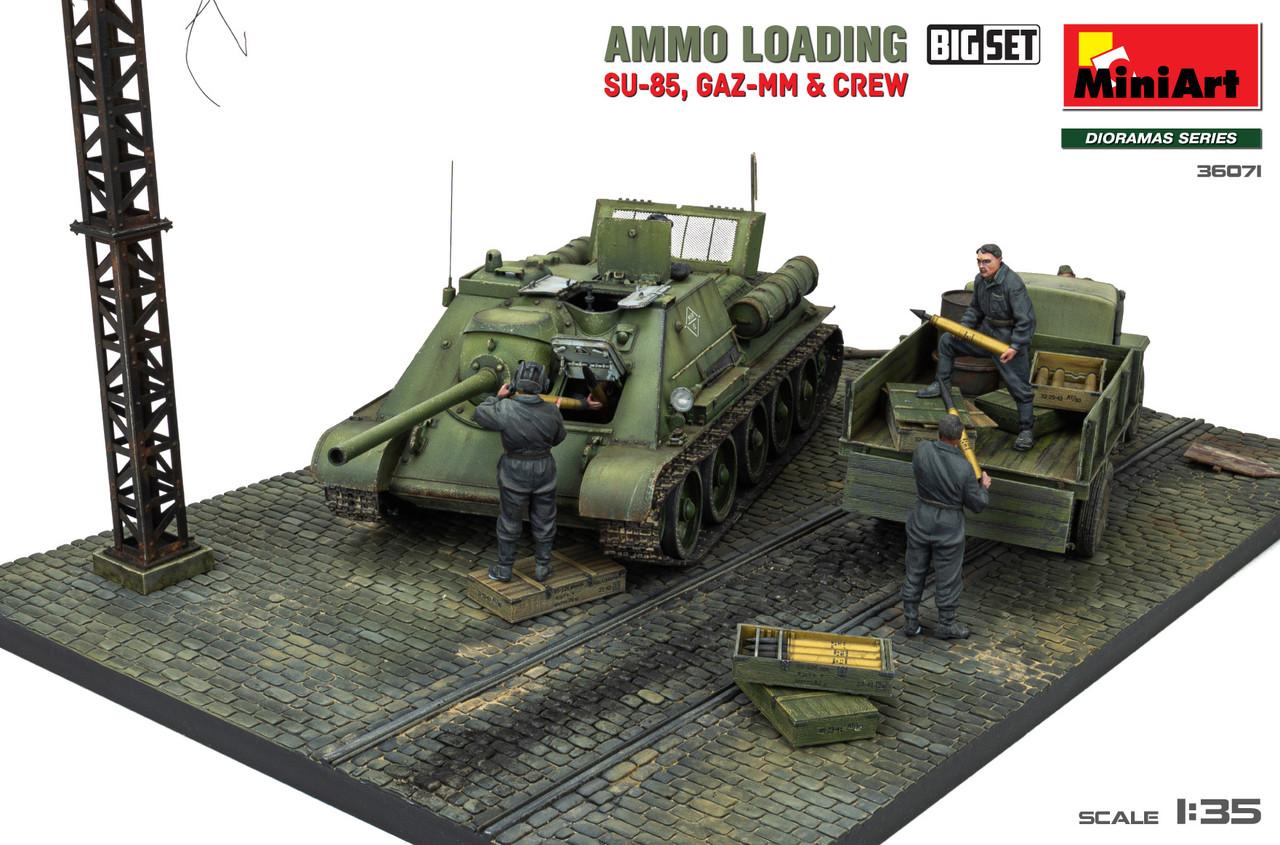 MiniArt SU-85 自走砲 1:35 1/35 Miniart Ammo Loading (SU-85.GAZ-MM&Crew) Big Set Plastic