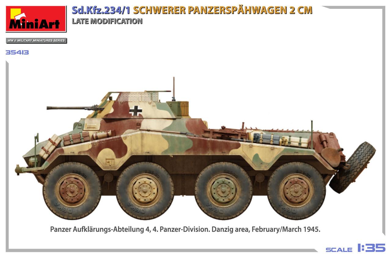 schwerer Wehrmachtsschlepper 1/35 未組立キット 1/35 Miniart SD.KFZ.234/1 SCHWERER Panzerspahwagen 2cm LATE