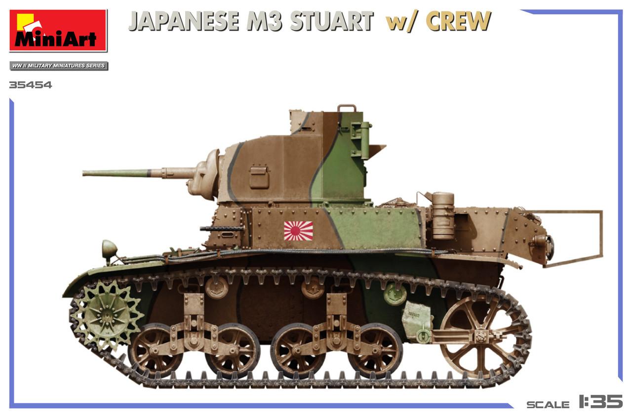 1/35 Miniart IJA M3 Stuart & Crew Figures Plastic Model Kit