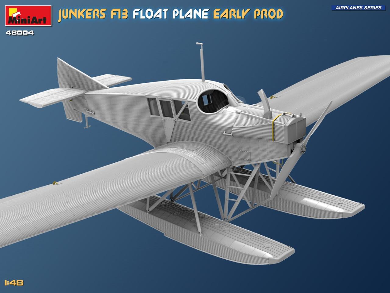 ミニアート　1/48 ユンカースJunkers F13 水上飛行機　初期型 1/48 Miniart Junkers F13 Float Plane Early Plastic Model Kit
