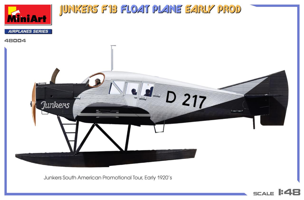 ミニアート　1/48 ユンカースJunkers F13 水上飛行機　初期型 1/48 Miniart Junkers F13 Float Plane Early Plastic Model Kit