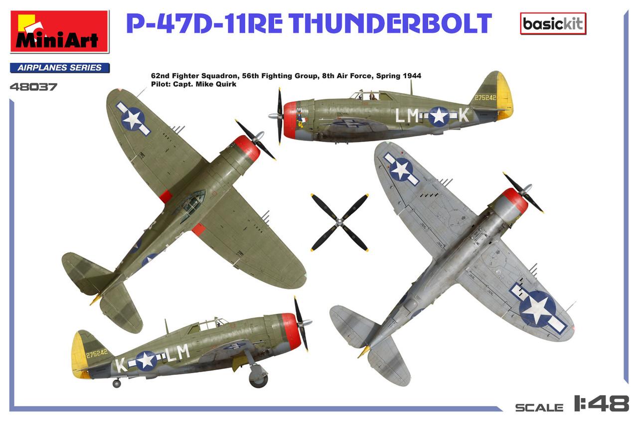 1/48 Miniart P-47D-11RE Thunderbolt Razorback Plastic Model Kit
