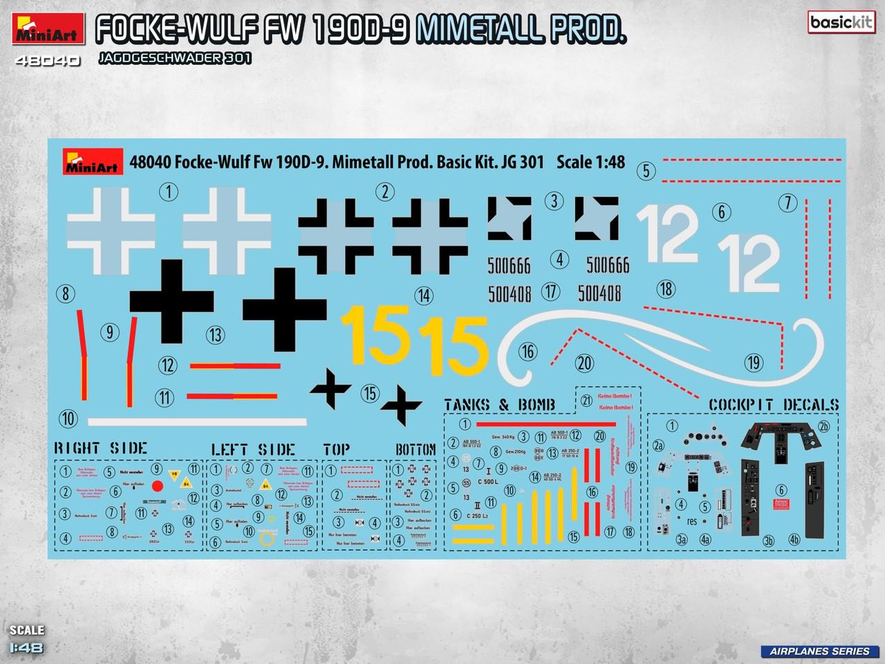 1/48 Miniart Focke-Wulf FW 190D-9 Mimetall Prod (BASIC) - PREORDER