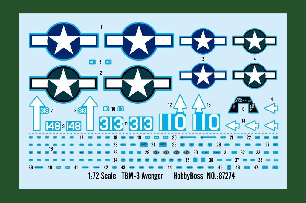 1/72 Hobby Boss TBM-3 Avenger Plastic Model Kit - Squadron.com