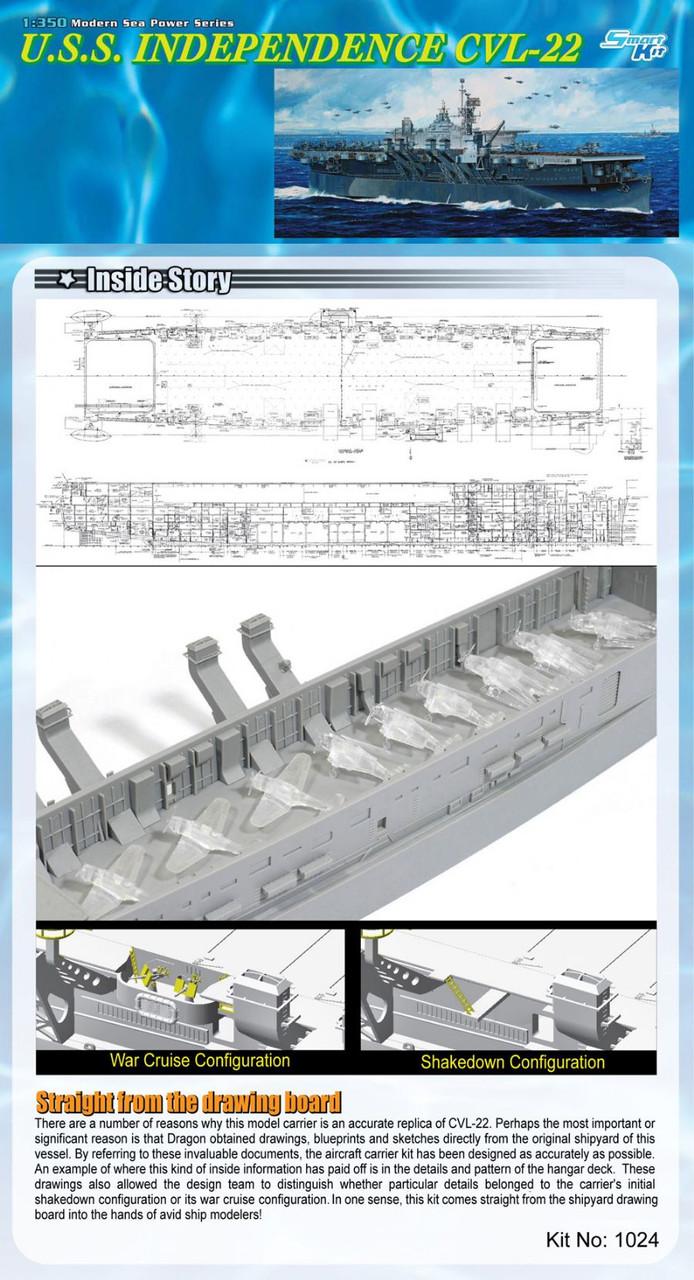 1/350 米海軍軽空母 インデペンデンス CVL-22 ドラゴン 模型