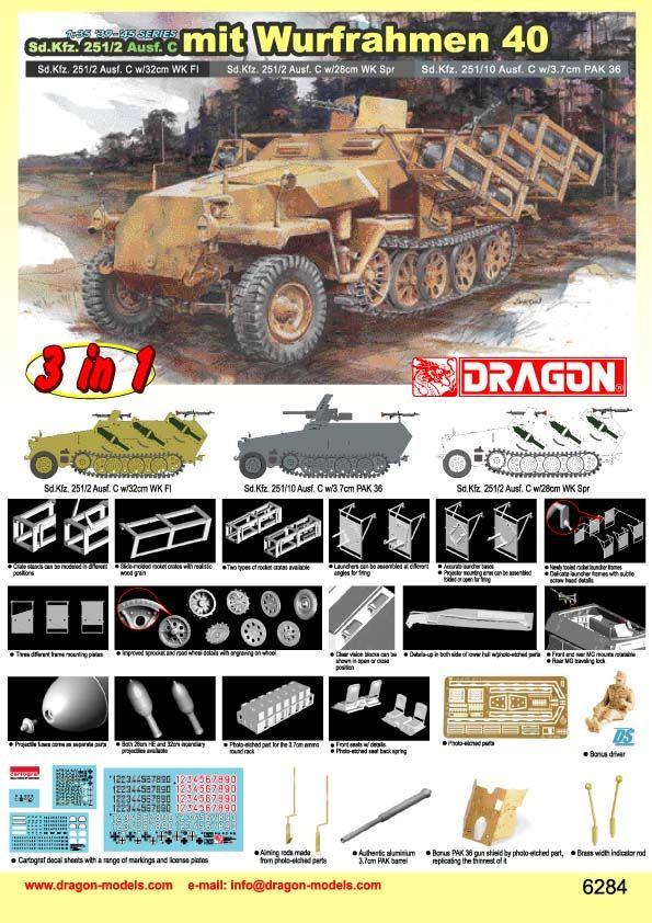 1/35 Dragon Sd.Kfz.251 Ausf.C mil WURFRAHMEN 40 - Squadron.com