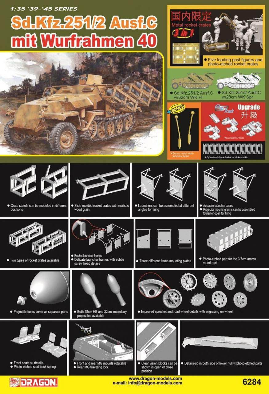 1/35 Dragon Sd.Kfz.251 Ausf.C mil WURFRAHMEN 40 - Squadron.com