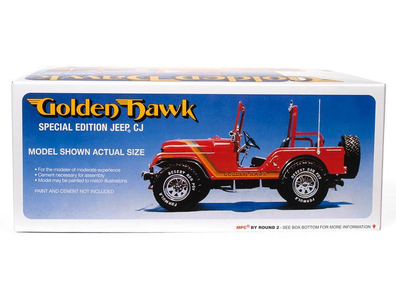 1/25 MPC 1981 Jeep CJ5 Golden Hawk Plastic Model Kit - Squadron.com