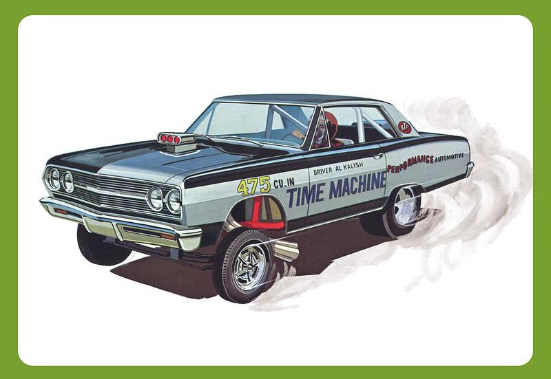 1/25 AMT 1965 Chevy Chevelle AWB Time Machine Plastic Model Kit