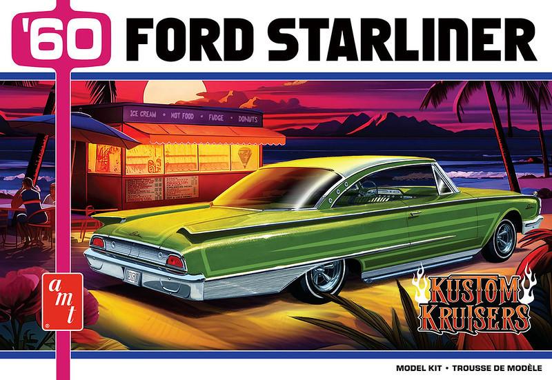 未組立 プラモデル amt 1/25 '60 フォード スターライナー 2in1 ford 1960 1/25 AMT 1960 Ford Starliner Custom Plastic Model Kit - Squadron.com