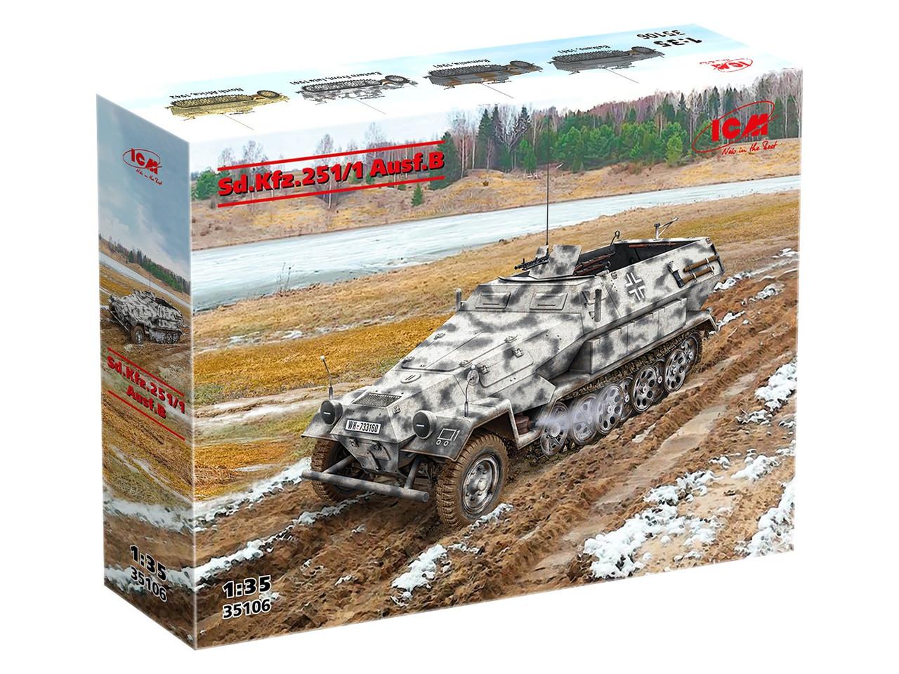 葉ページ ① 1/35 ICM Sd.Kfz.251/1 Ausf.B Halftrack - Squadron.com