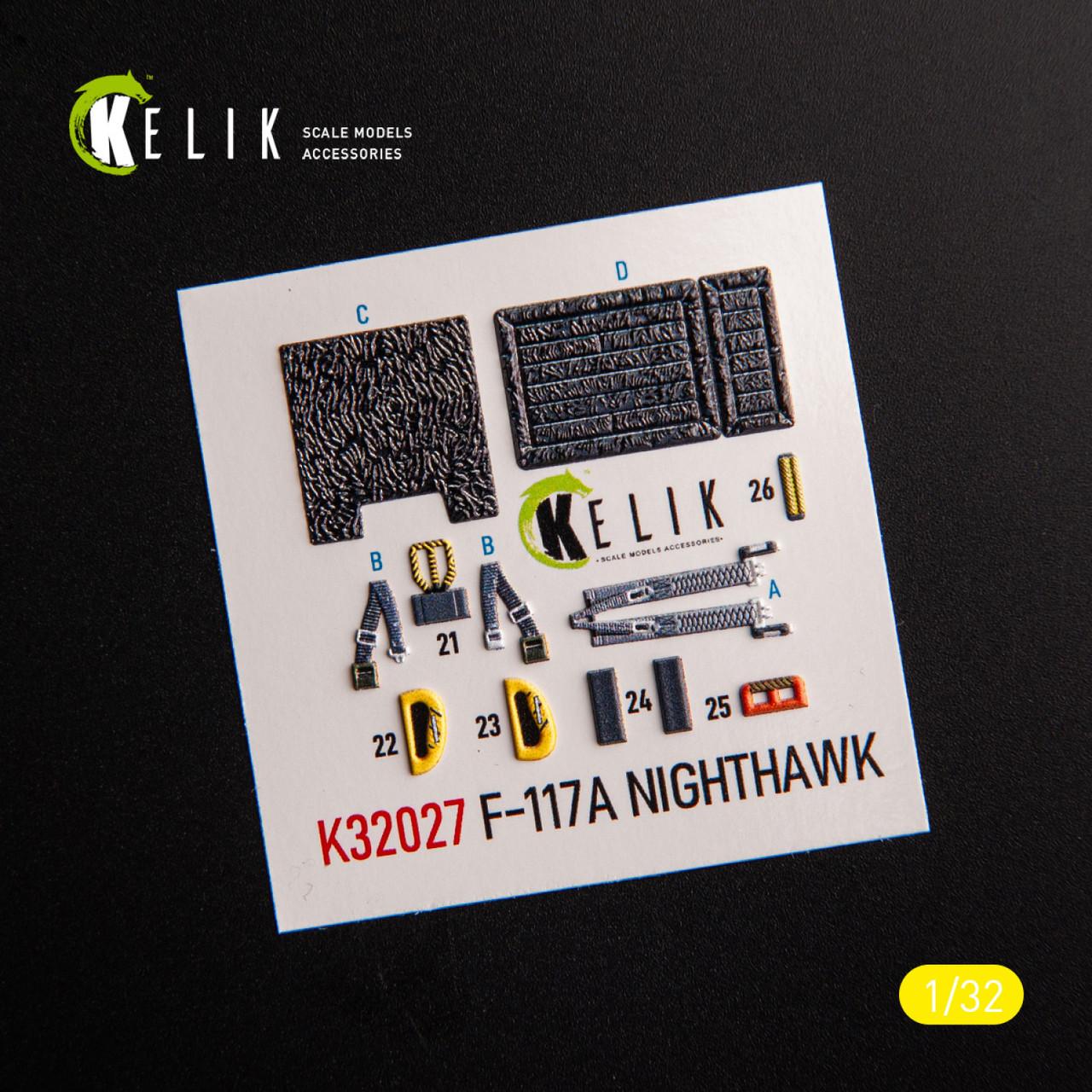 1/32 Reskit F-117A - Type 1 interior 3D decals for Trumpeter kit