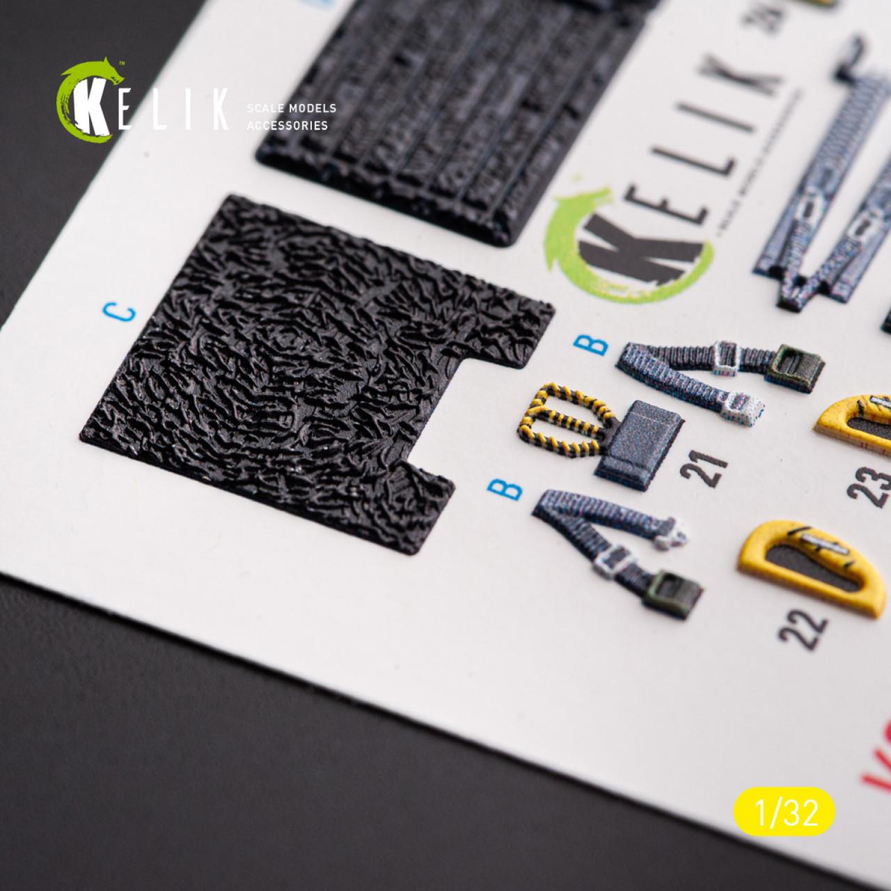 プラモデル 1/32 フジミ F-117A and デカール 1/32 Reskit F-117A - Type 1 interior 3D decals for Trumpeter kit