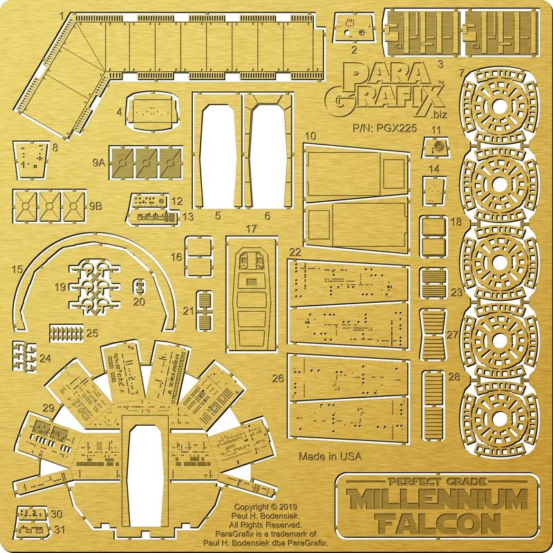 Paragrafix Perfect Grade Millennium Falcon Photoetch Set