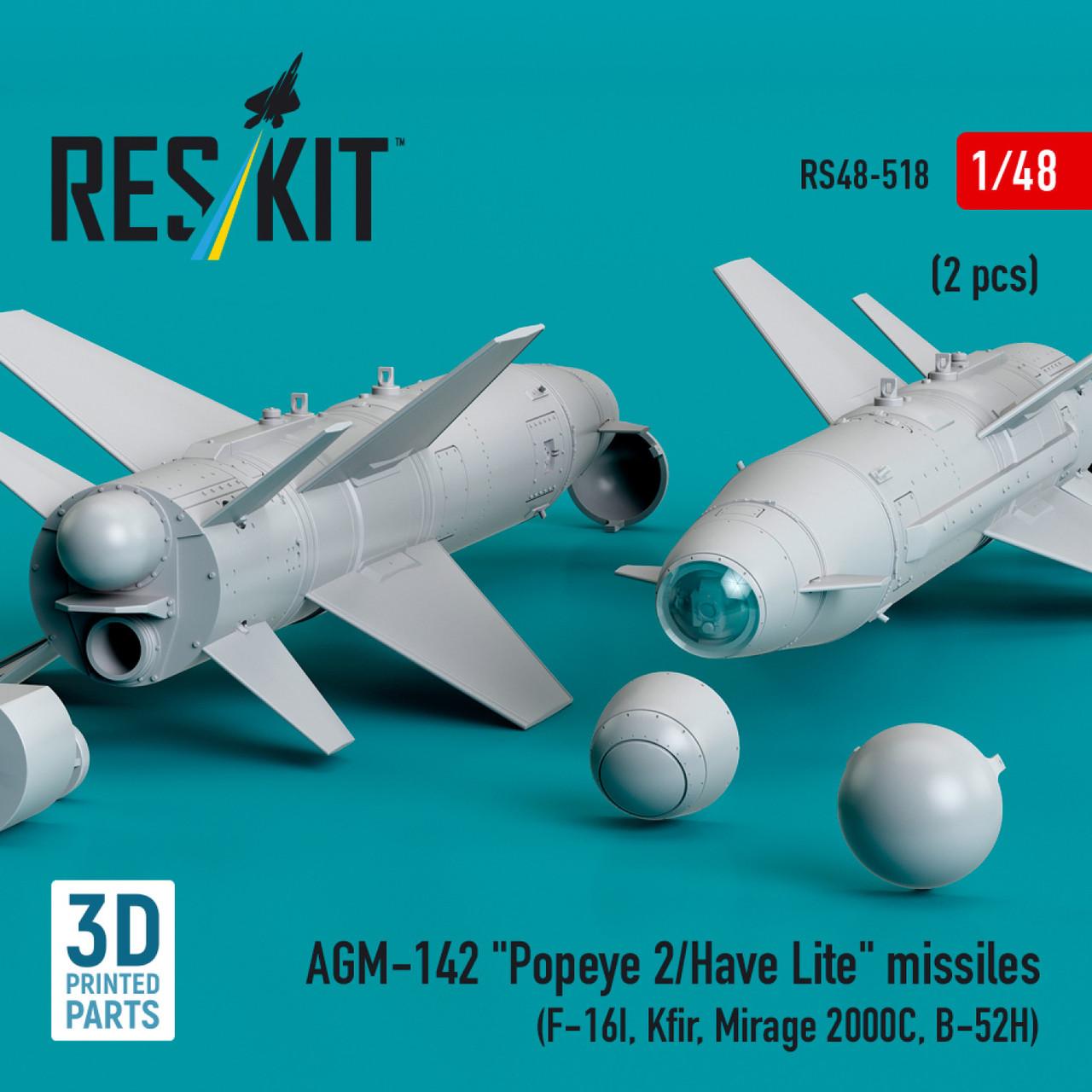 1/48 Reskit AGM-142 Popeye 2/Have Lite missiles (2 pcs) (F-16I