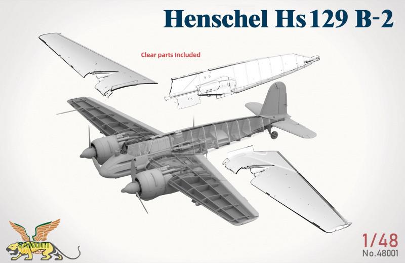 1/48 Takom Wings Henschel Hs129 w/Interior Plastic Model Kit