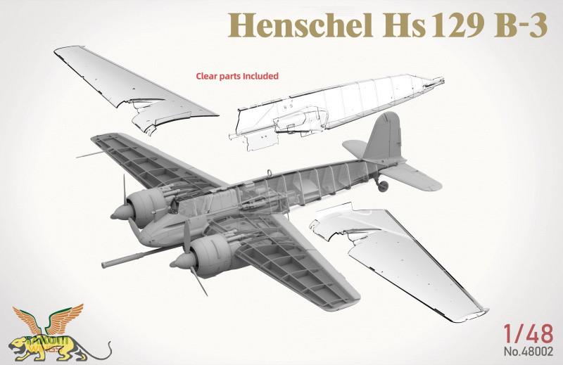 1/48 Takom Wings Henschel Hs129 B-3 w/Interior Plastic Model Kit