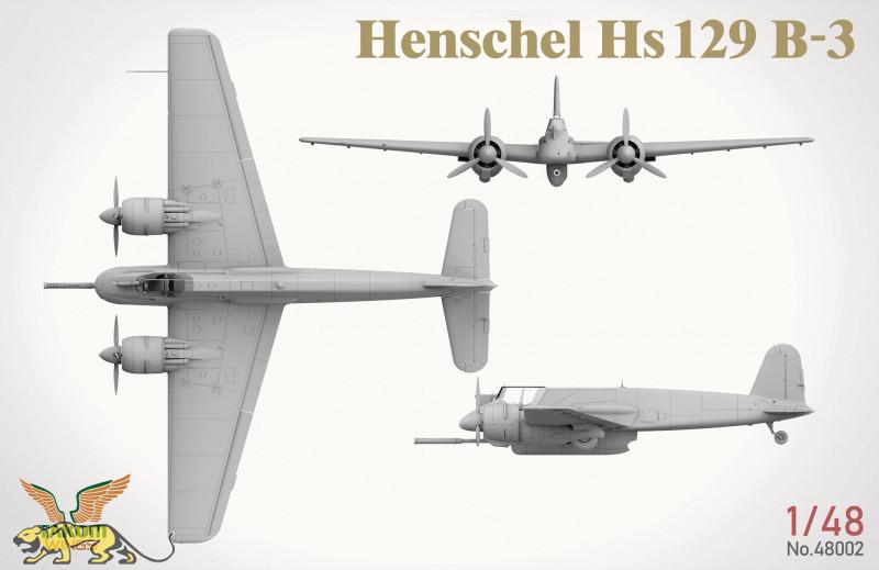 1/48 Takom Wings Henschel Hs129 B-3 w/Interior Plastic Model Kit