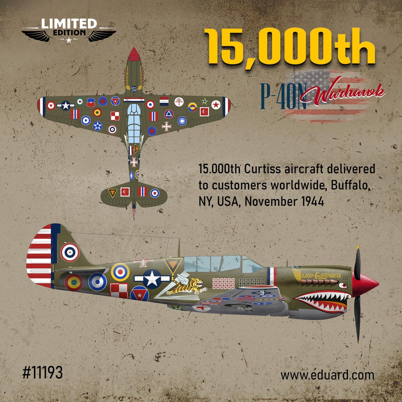 航空機・ヘリコプター P-40N WARHAWK '15,000th ANNIVERSARY' 1/48 Eduard P-40N Warhawk 15,000th (Limited Edition IPMS