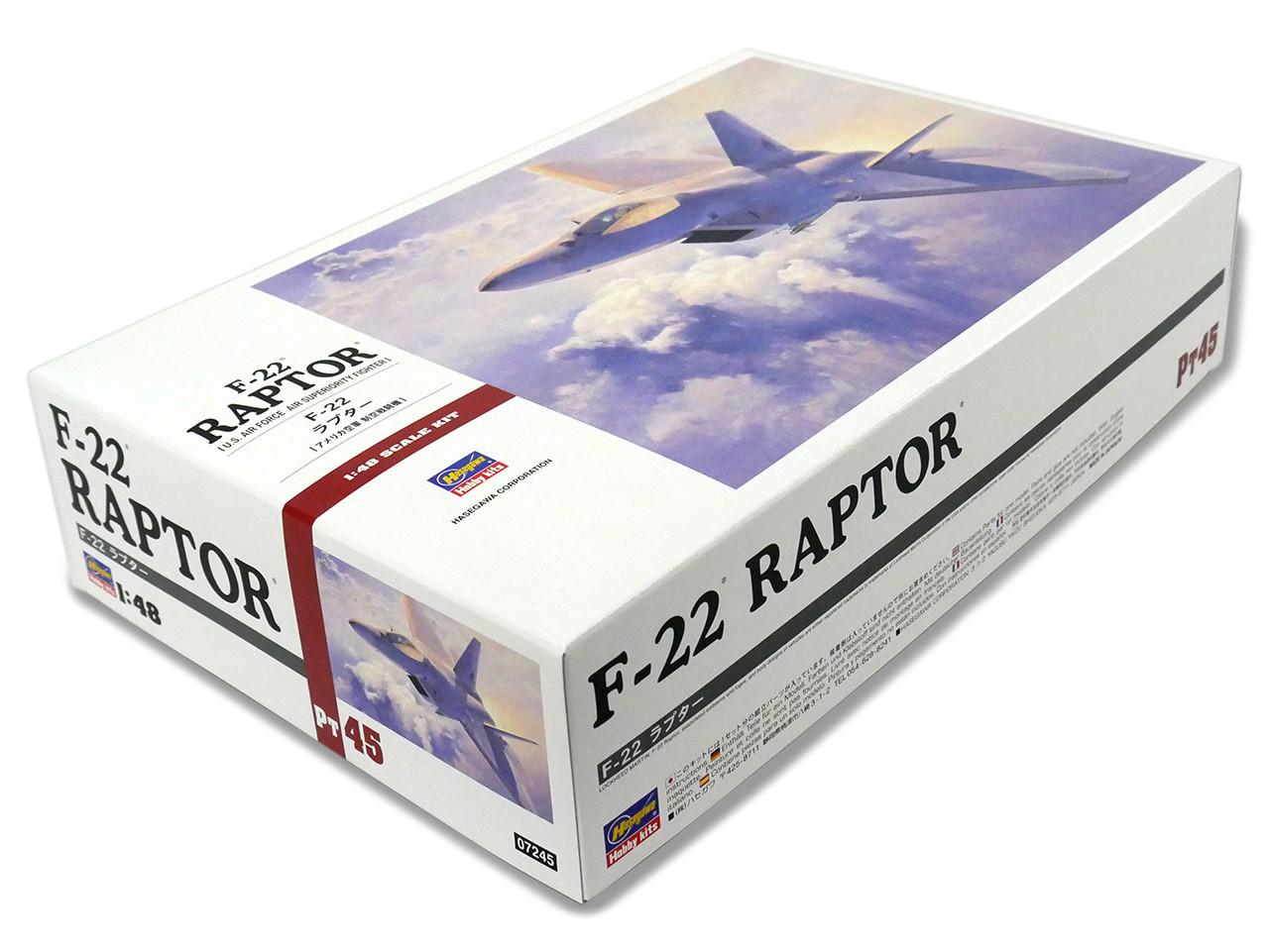 1/48 Hasegawa F-22 Raptor Plastic Model Kit - Squadron.com