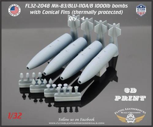 1/32 Flying Leathernecks Mk-83 / BLU-110 1000lb TP Bombs with