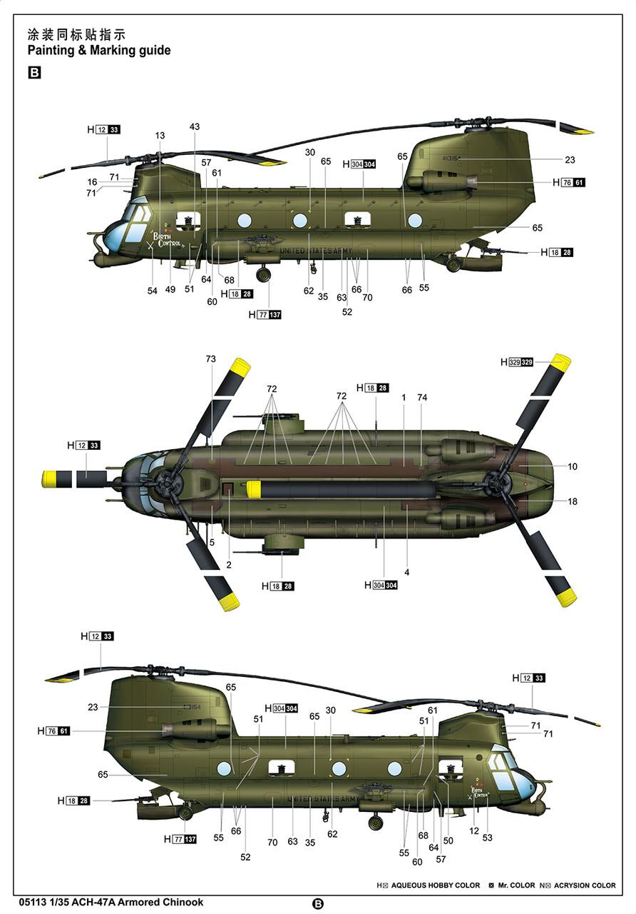 「専用」ACH-47A Armed Chinook Boeing's ACH-47A Chinook helicopter - Guns A Go-Go.