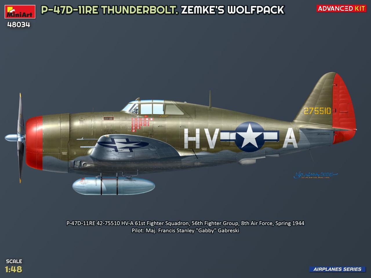 1/48 Miniart P-47D-11RE Thunderbolt Razorback (ADVANCED