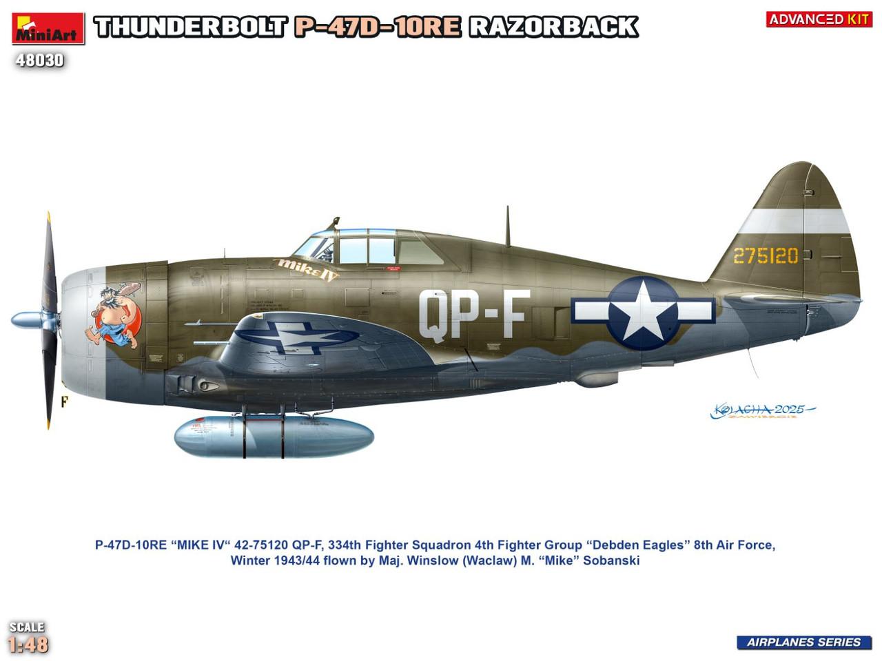 1/48 Miniart P-47D-10RE Thunderbolt Razorback (ADVANCED
