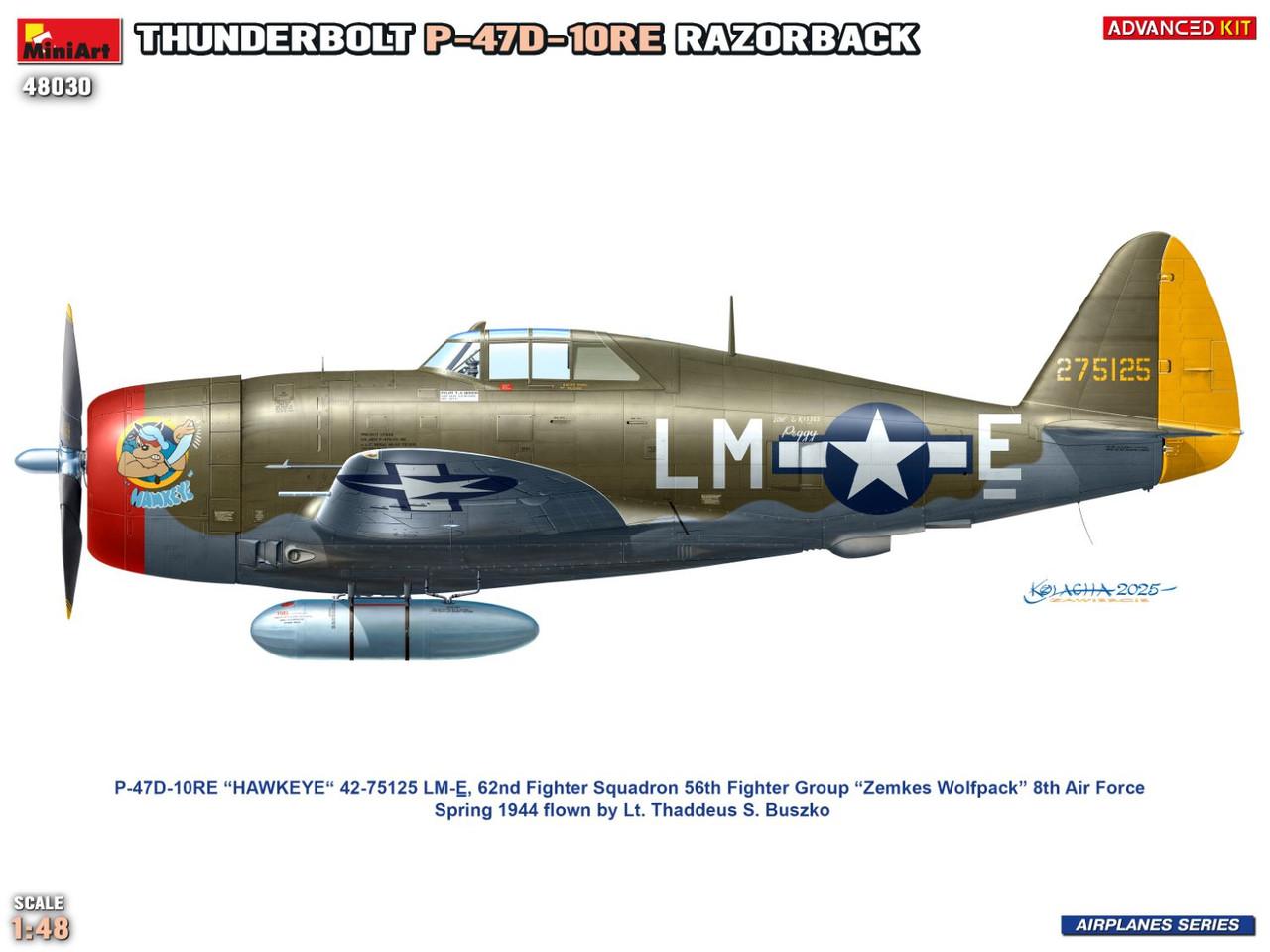 1/48 Miniart P-47D-10RE Thunderbolt Razorback (ADVANCED