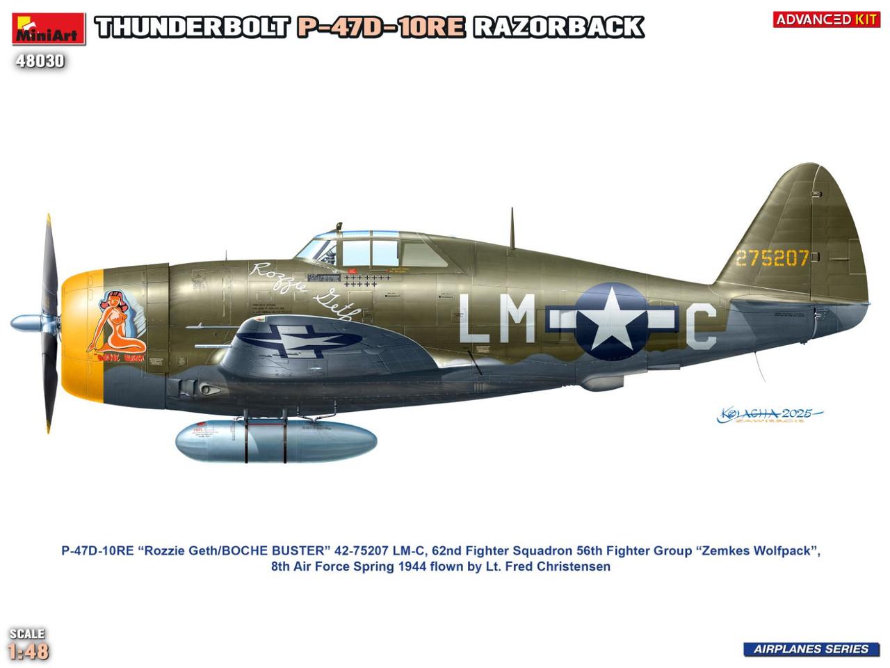 1/48 Miniart P-47D-10RE Thunderbolt Razorback (ADVANCED