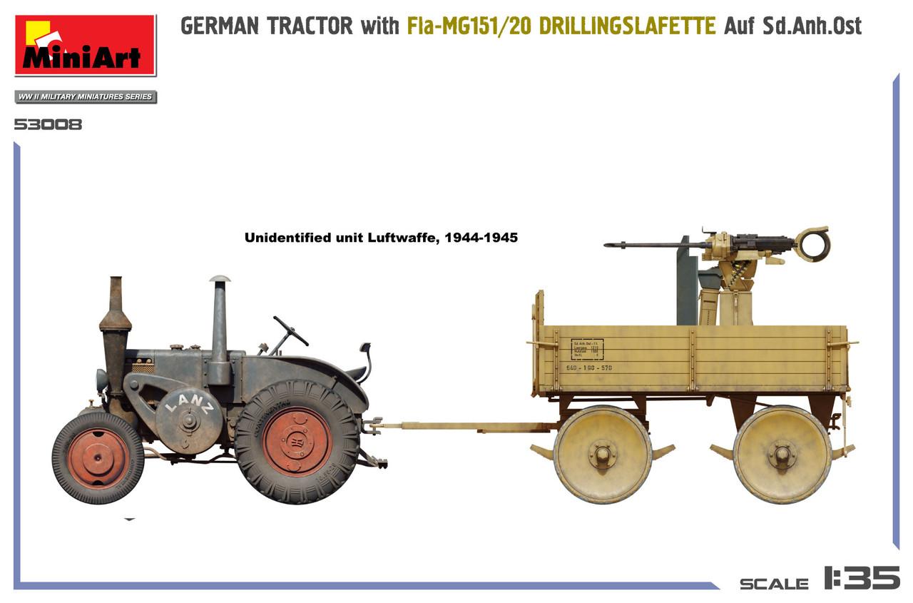 1/35 Miniart German Tractor & Flak Gun (Fla-MG151/20