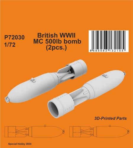 即完売品 Centimeter BombedGraffitiDenimPants 1/72 CMK British WWII MC 500lb bomb Mk.IV (2pcs.) - Squadron.com