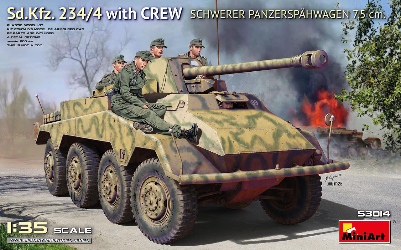 1/35 Miniart Sd.Kfz. 234/4 w/Crew Schwerer Panzerspahwagen 7.5cm