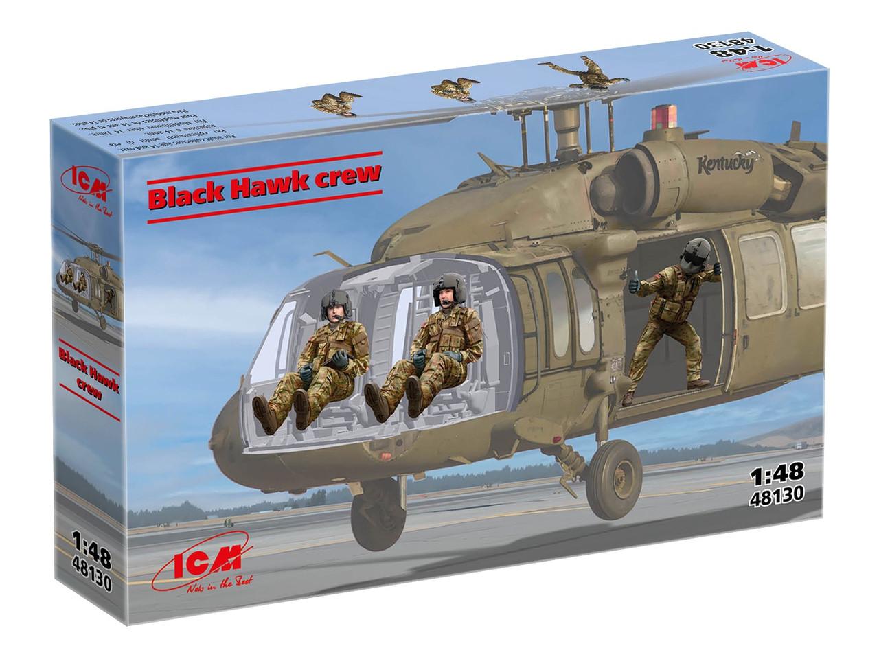 1/48 ICM Models Black Hawk Helicopter Crew Figure Set Plastic