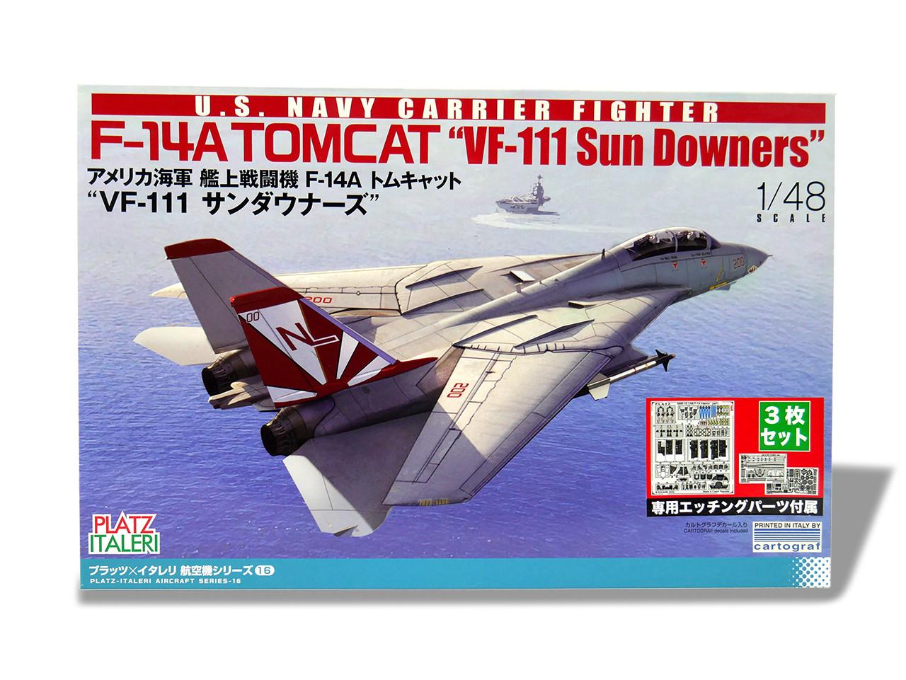 1/48 Platz US Navy F-14A Tomcat VF-111 Sundowners with Photo