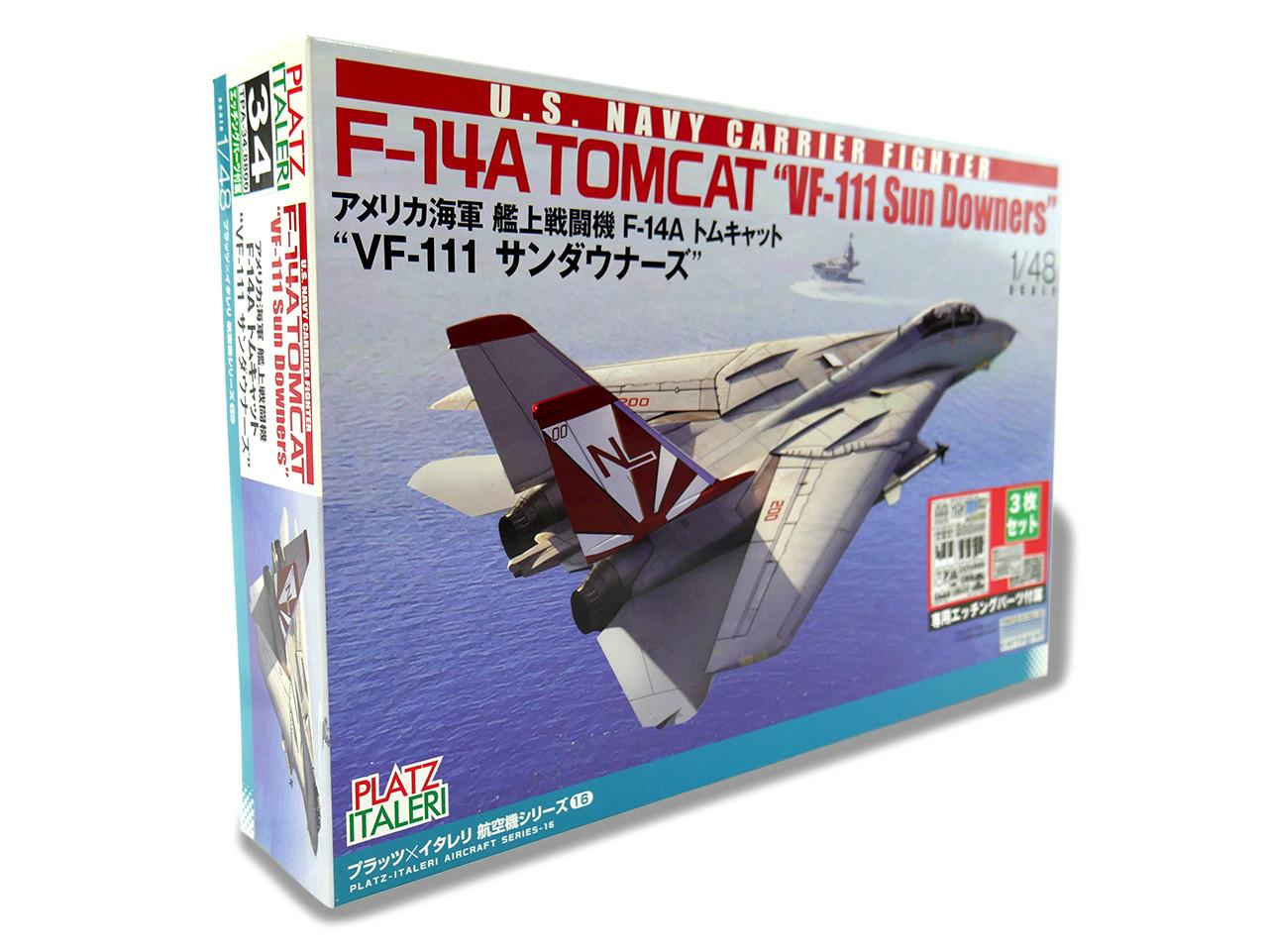 1/48 Platz US Navy F-14A Tomcat VF-111 Sundowners with Photo