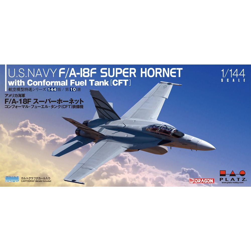1/144 Platz US Navy F/A-18F Super Hornet with Conformal Fuel Tank
