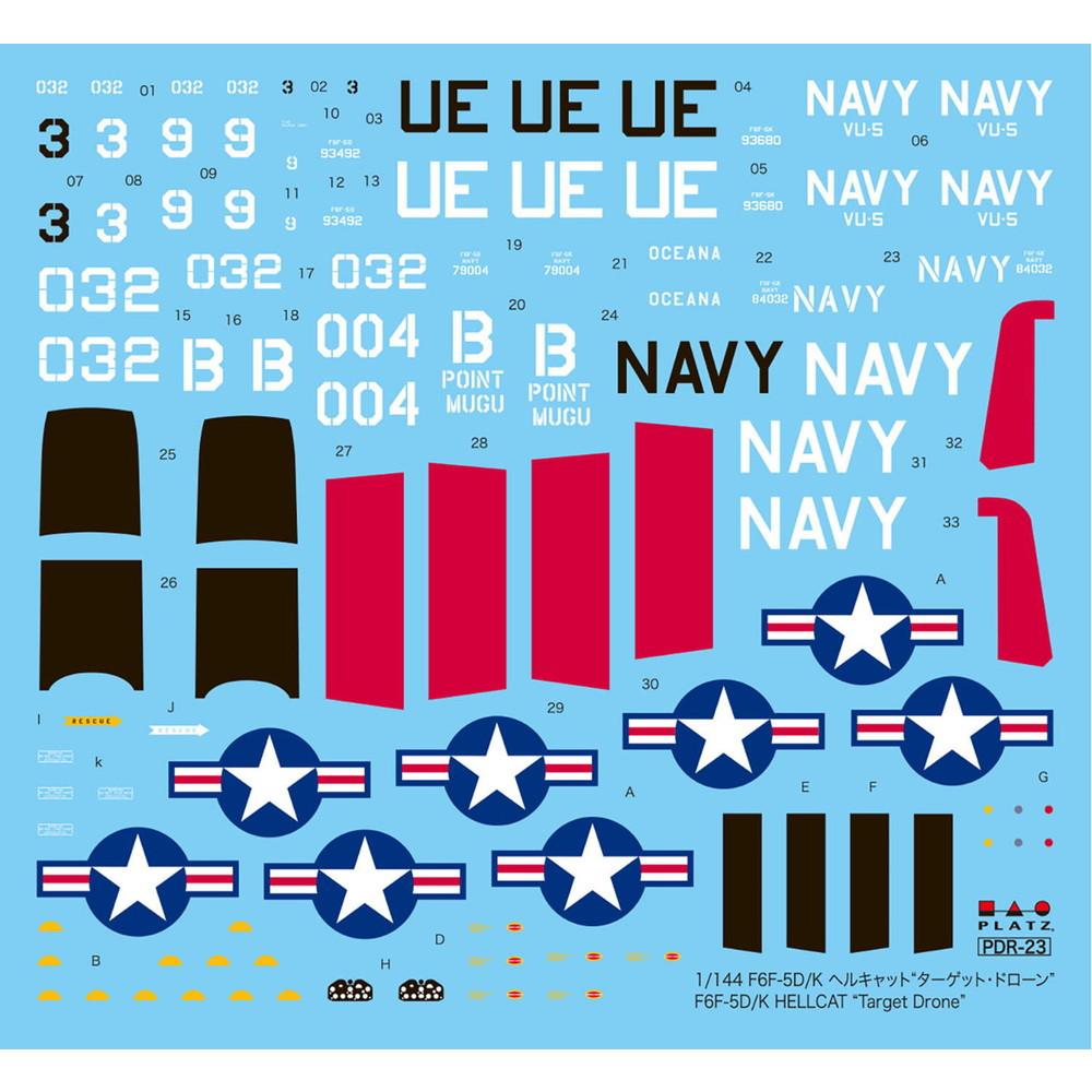 1/144 Platz F6F-5D/K HELLCAT TARGET DRONE USN - Squadron.com