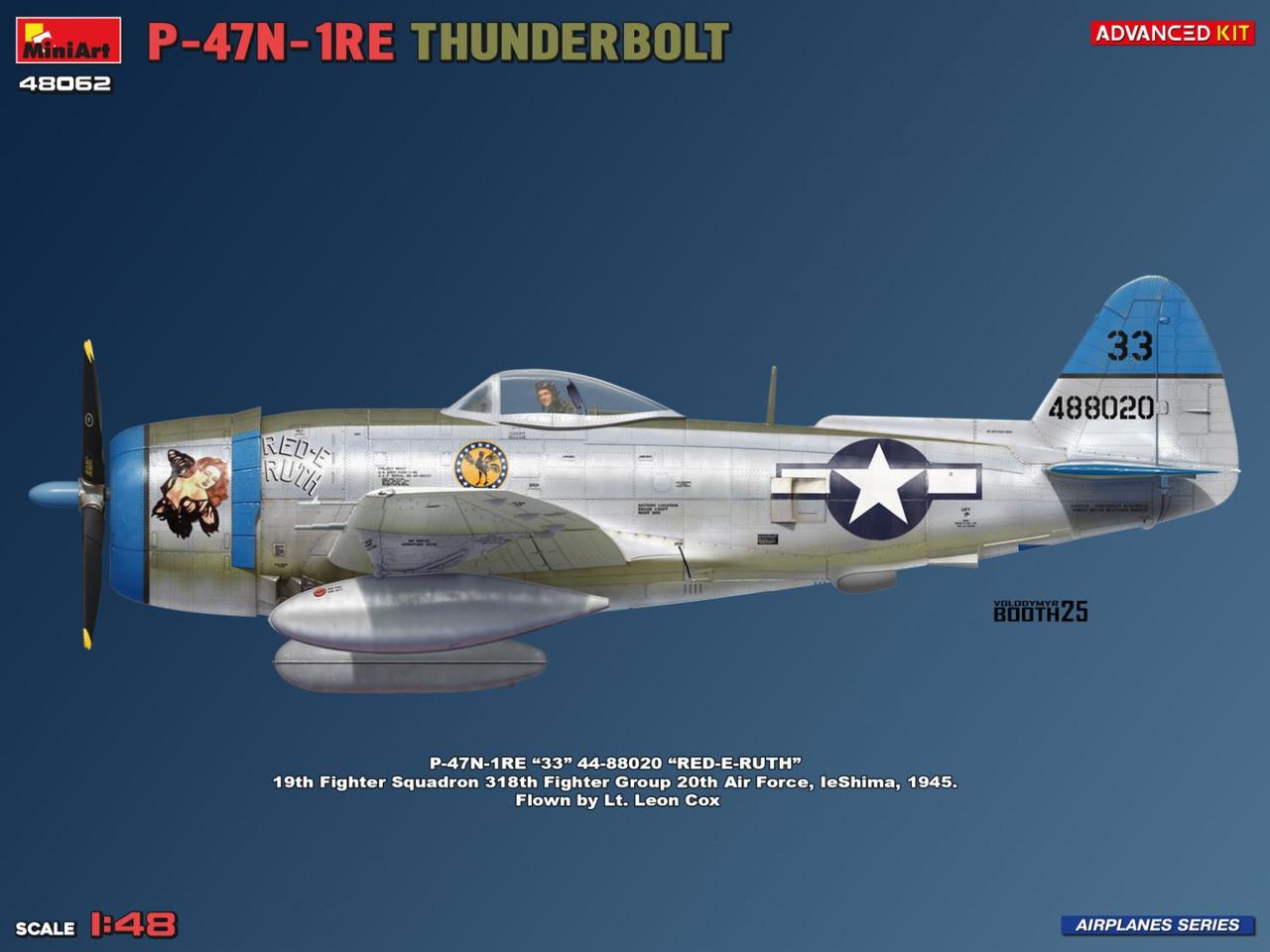 1/48 Miniart P-47N-1RE Thunderbolt Bubbletop (ADVANCED) Plastic