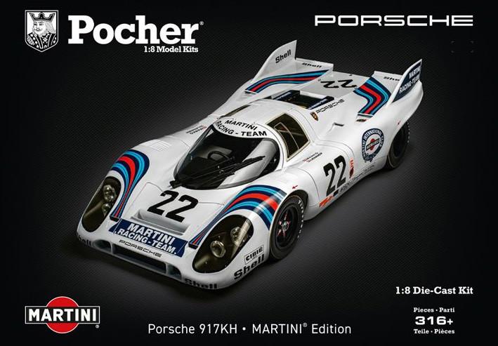 自動車 Leader Kits Porsche 917 Martini Racing 1/8 Pocher Porsche 917KH – Martini Edition Model Kit - Squadron.com