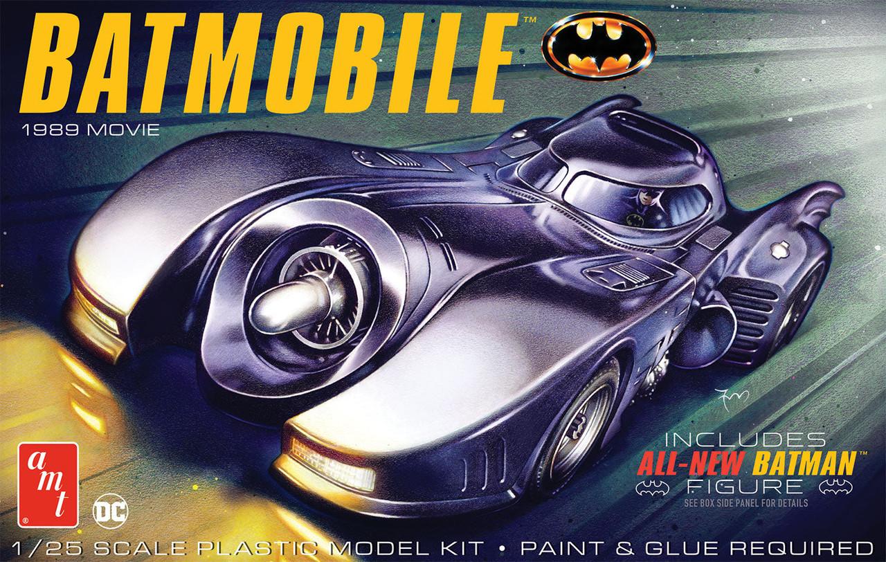1/25 AMT 1989 Batmobile w/seated Batman Figure Plastic Model Kit