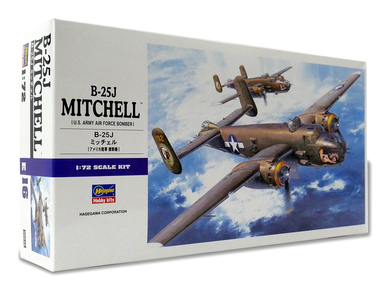 1/72 Hasegawa B-25J MITCHELL Plastic Model Kit - Squadron.com
